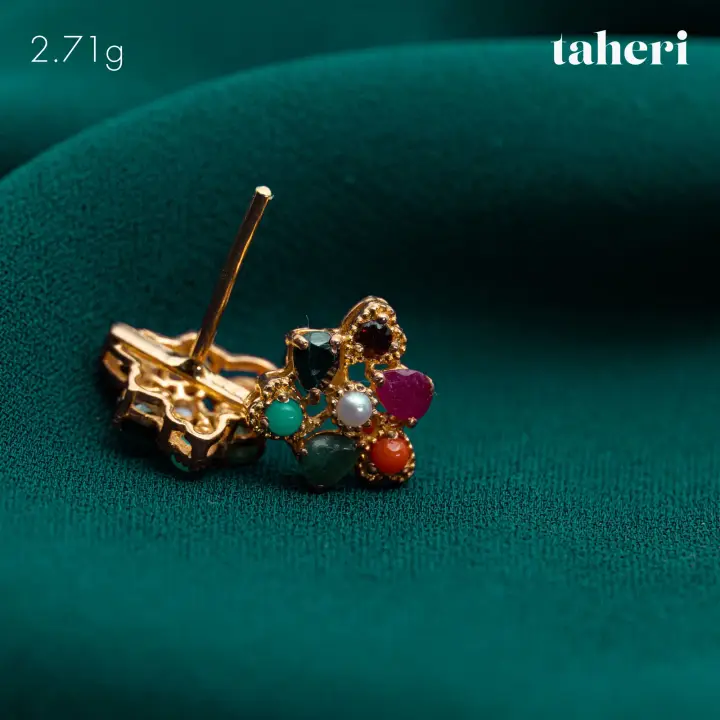 Yellow Gold Top with Colored Stones design 54 by TAHERI