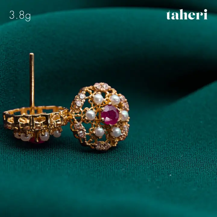 Yellow Gold Top with Ruby design 57 by TAHERI
