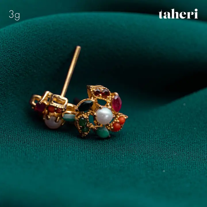 Yellow Gold Top with Colored Stones design 60 by TAHERI