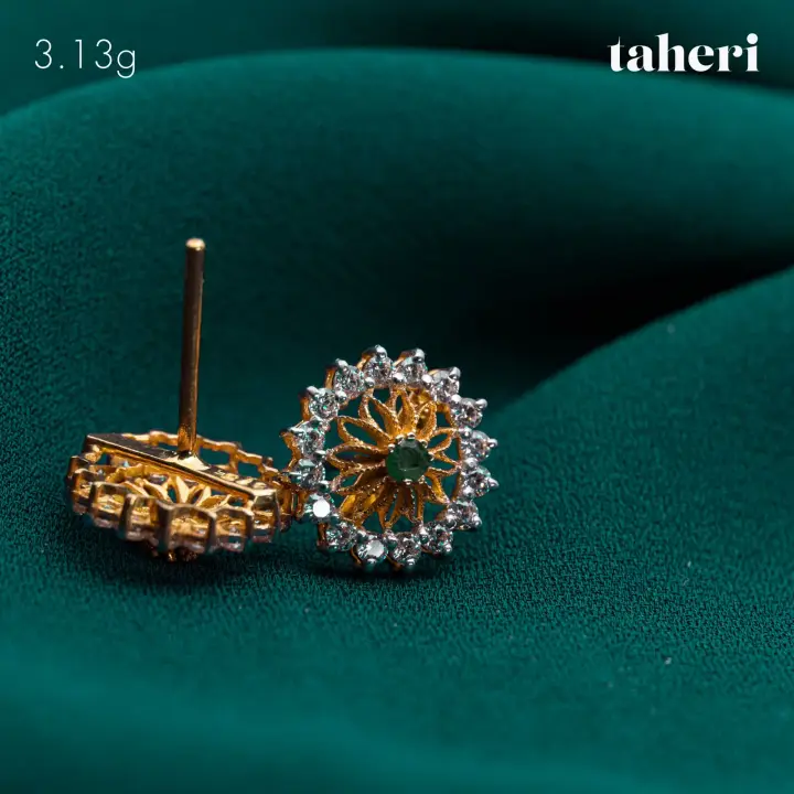 Two-Tone Top with Emerald design 65 by TAHERI