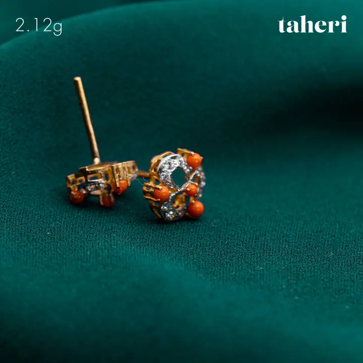 Two-Tone Top with Colored Stones design 66 by TAHERI