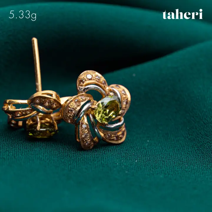 Two-Tone Top with Emerald design 67 by TAHERI