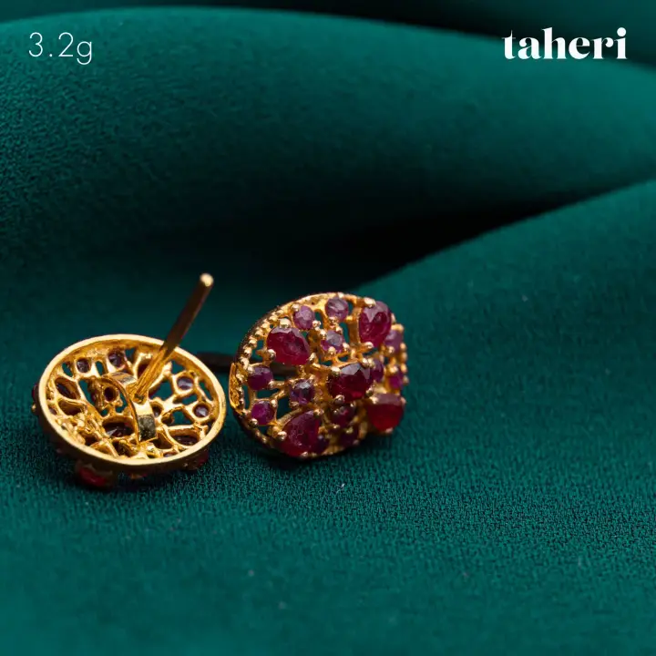 Yellow Gold Top with Ruby design 68 by TAHERI