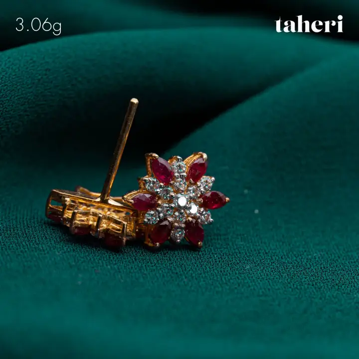 Yellow Gold Top with Ruby design 79 by TAHERI