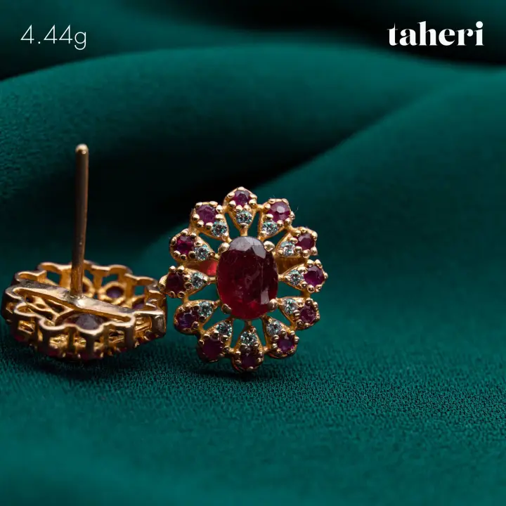Yellow Gold Top with Ruby design 83 by TAHERI