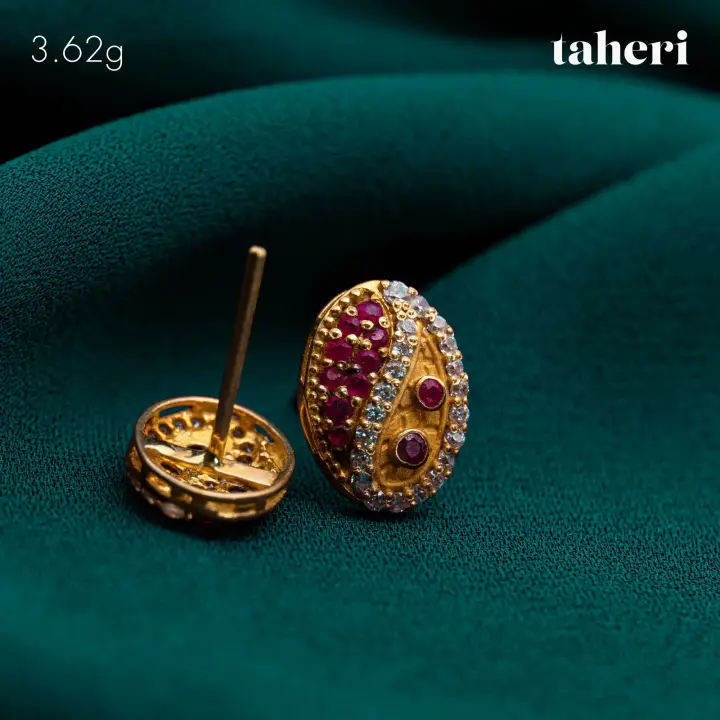Yellow Gold Top with Ruby design 87 by TAHERI