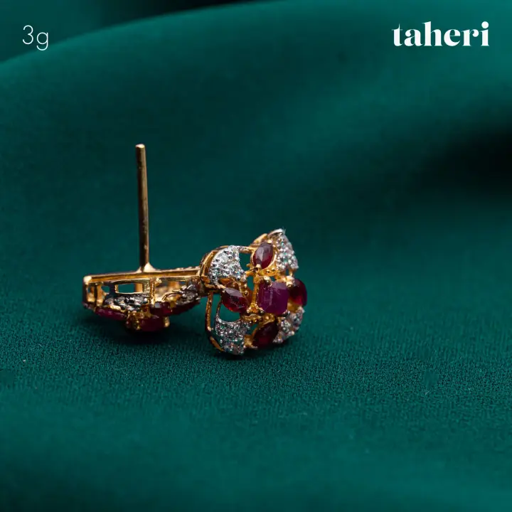 Yellow Gold Top with Ruby design 88 by TAHERI