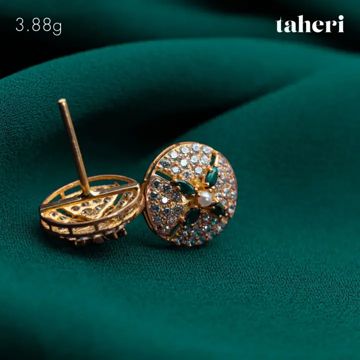 Yellow Gold Top with Cubic Zirconia design 92 by TAHERI