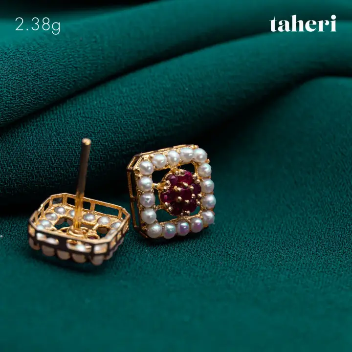 Yellow Gold Top with Ruby design 94 by TAHERI