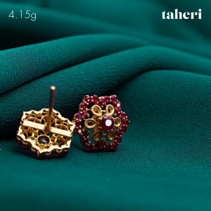 Yellow Gold Top with Ruby design 95 by TAHERI