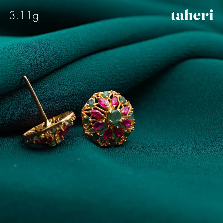 Yellow Gold Top with Ruby design 96 by TAHERI