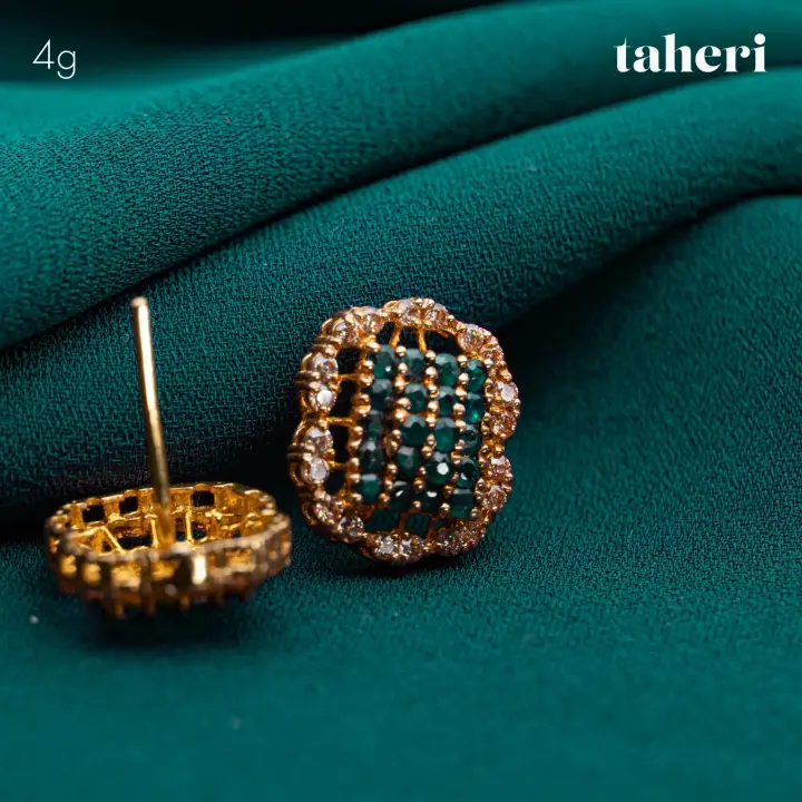 Yellow Gold Top with Emerald design 97 by TAHERI