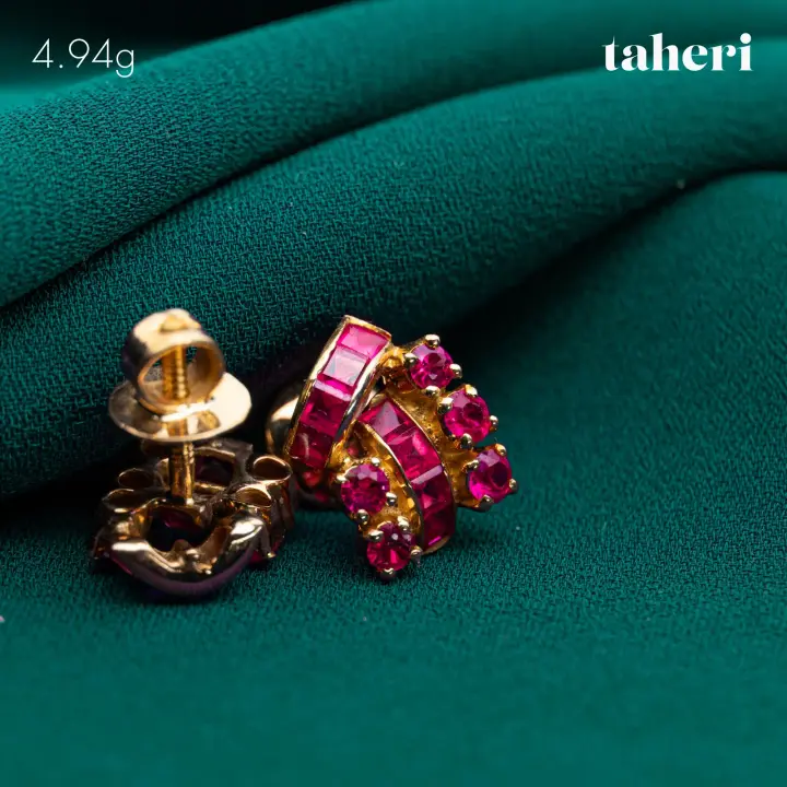 Yellow Gold Top with Ruby design 98 by TAHERI