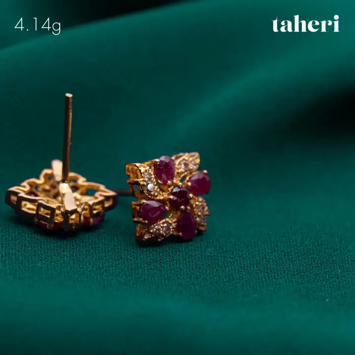 Yellow Gold Top with Ruby design 99 by TAHERI