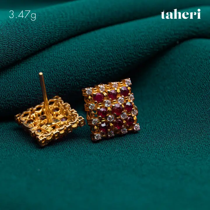 Yellow Gold Top with Ruby design 100 by TAHERI