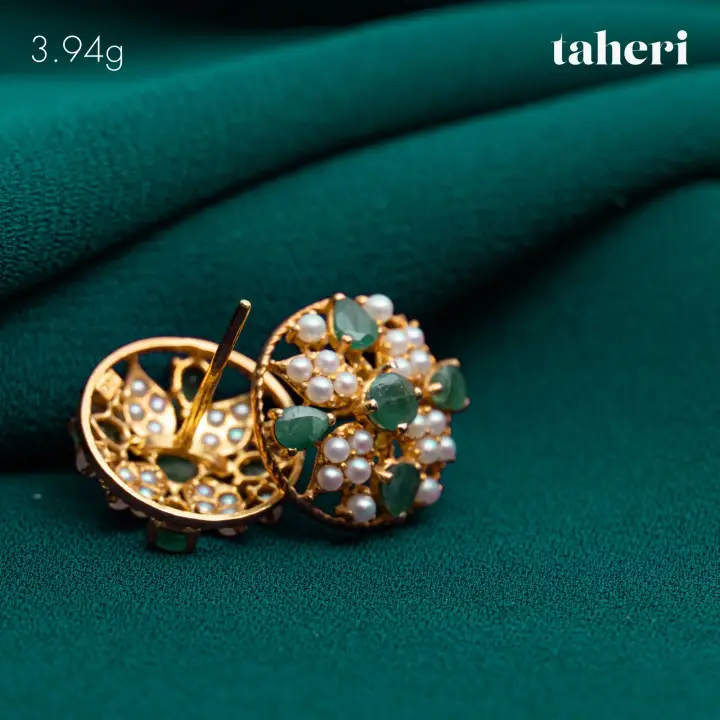 Yellow Gold Top with Emerald design 101 by TAHERI