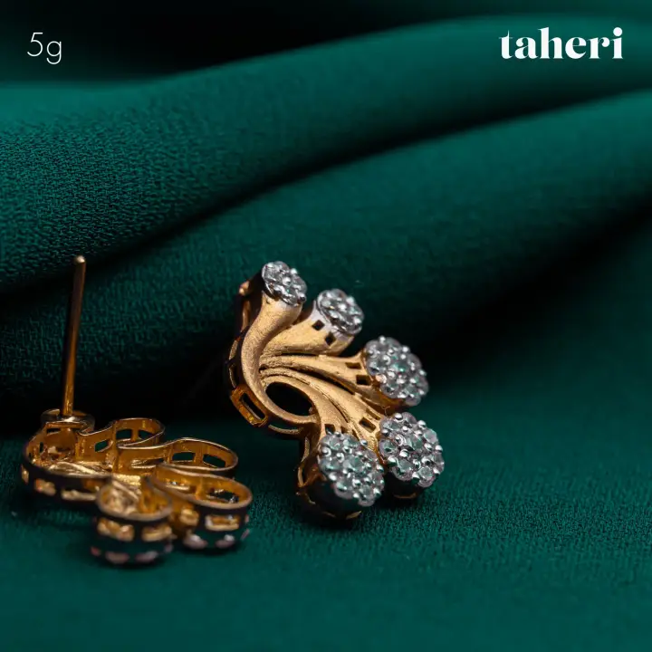 Two-Tone Top with Cubic Zirconia design 105 by TAHERI