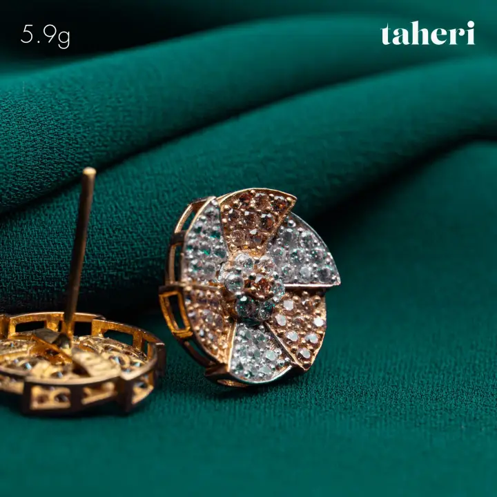 Two-Tone Top with Cubic Zirconia design 106 by TAHERI