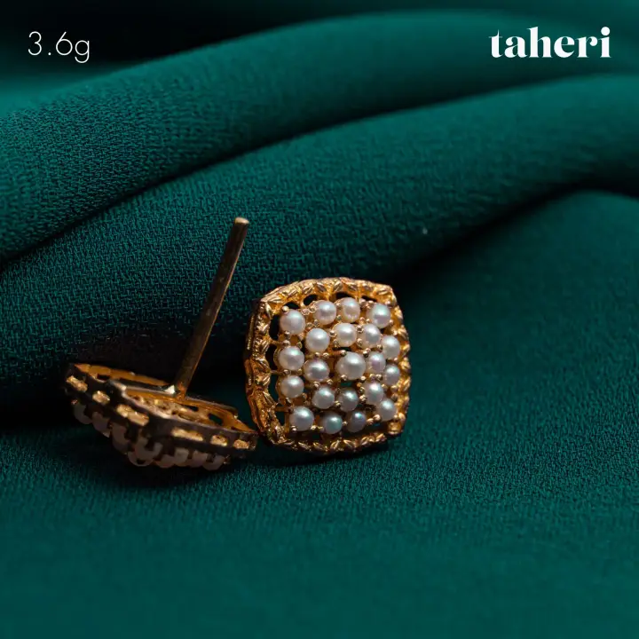 Yellow Gold Top with Pearl design 108 by TAHERI