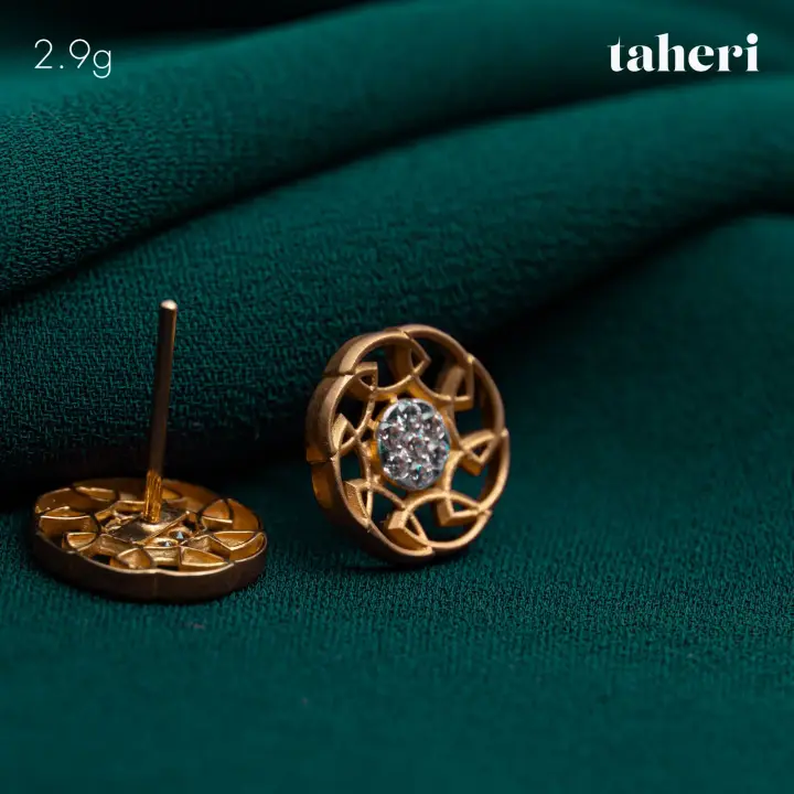 Yellow Gold Top with Cubic Zirconia design 109 by TAHERI