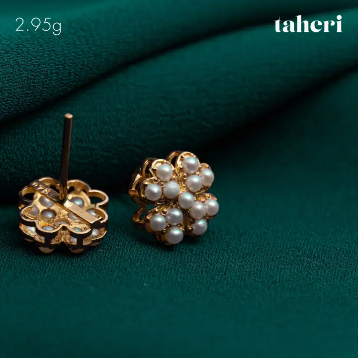 Yellow Gold Top with Pearl design 111 by TAHERI