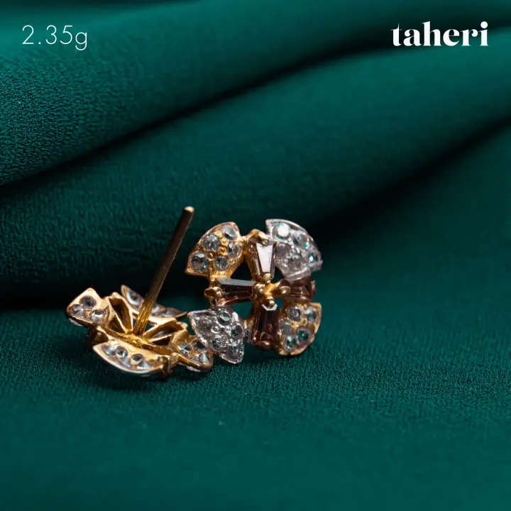Two-Tone Top with Cubic Zirconia design 112 by TAHERI