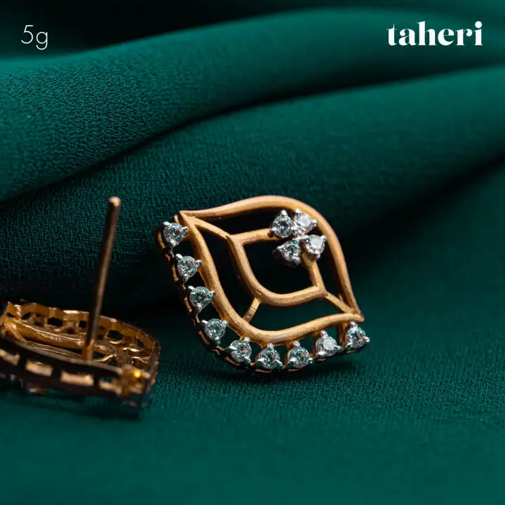 Yellow Gold Top with Cubic Zirconia design 113 by TAHERI