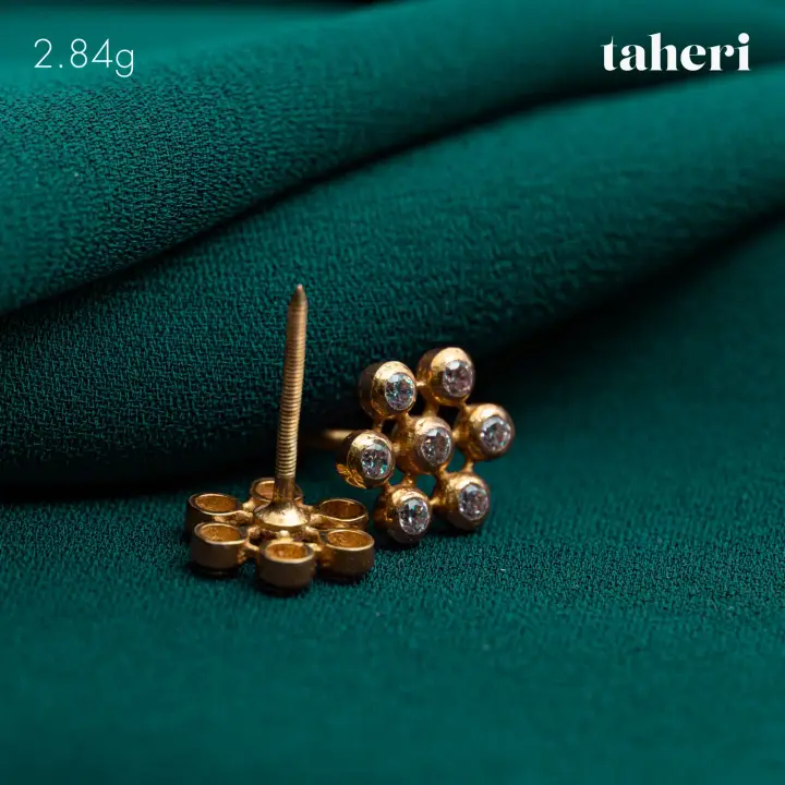 Yellow Gold Top with Cubic Zirconia design 115 by TAHERI