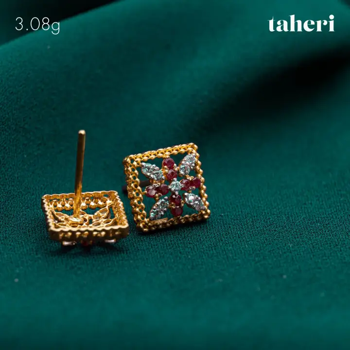 Yellow Gold Top with Ruby design 121 by TAHERI