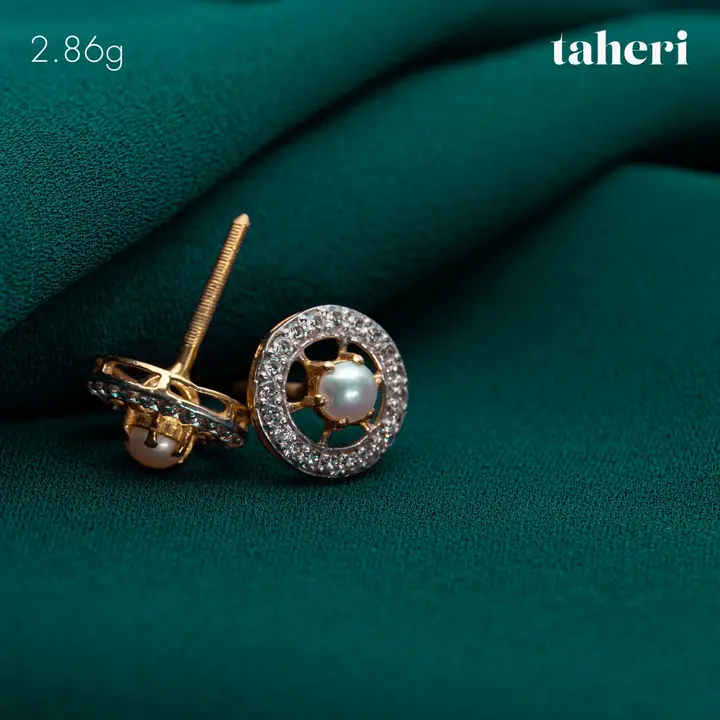 Yellow Gold Top with Pearl design 123 by TAHERI