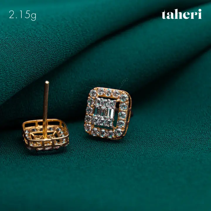 Yellow Gold Top with Cubic Zirconia design 124 by TAHERI
