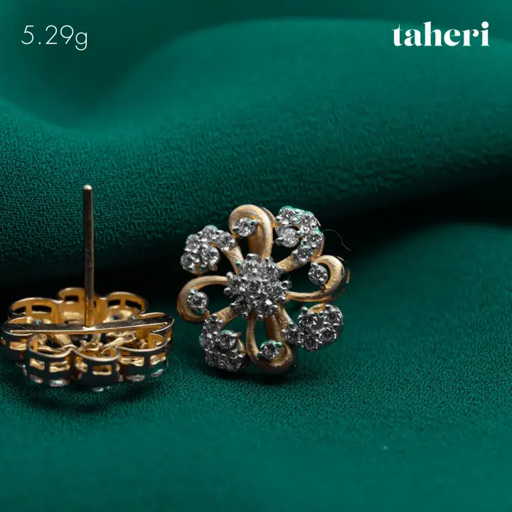 Two-Tone Top with Cubic Zirconia design 128 by TAHERI