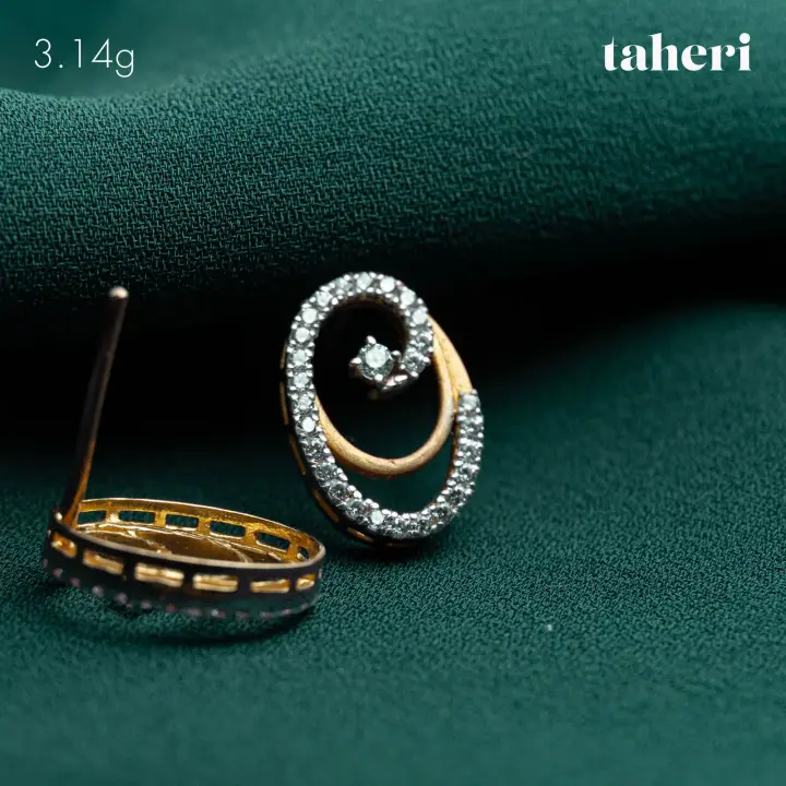 Two-Tone Top with Cubic Zirconia design 131 by TAHERI