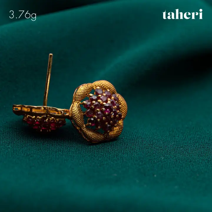 Yellow Gold Top with Ruby design 132 by TAHERI