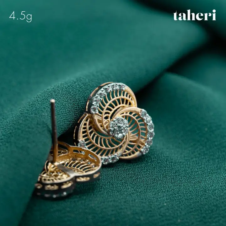 Yellow Gold Top with Cubic Zirconia design 136 by TAHERI