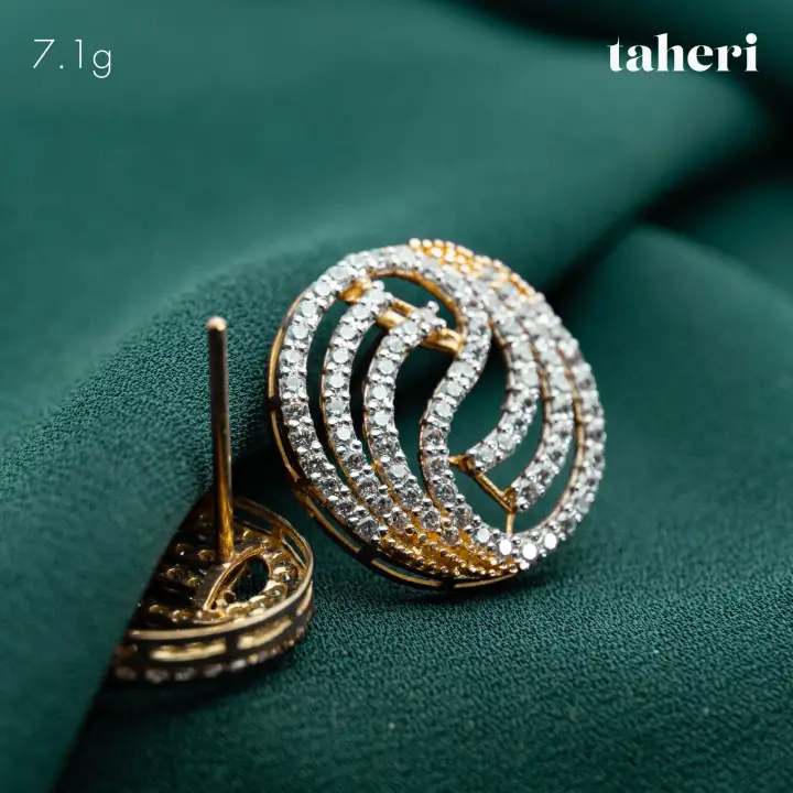 Yellow Gold Top with Cubic Zirconia design 137 by TAHERI