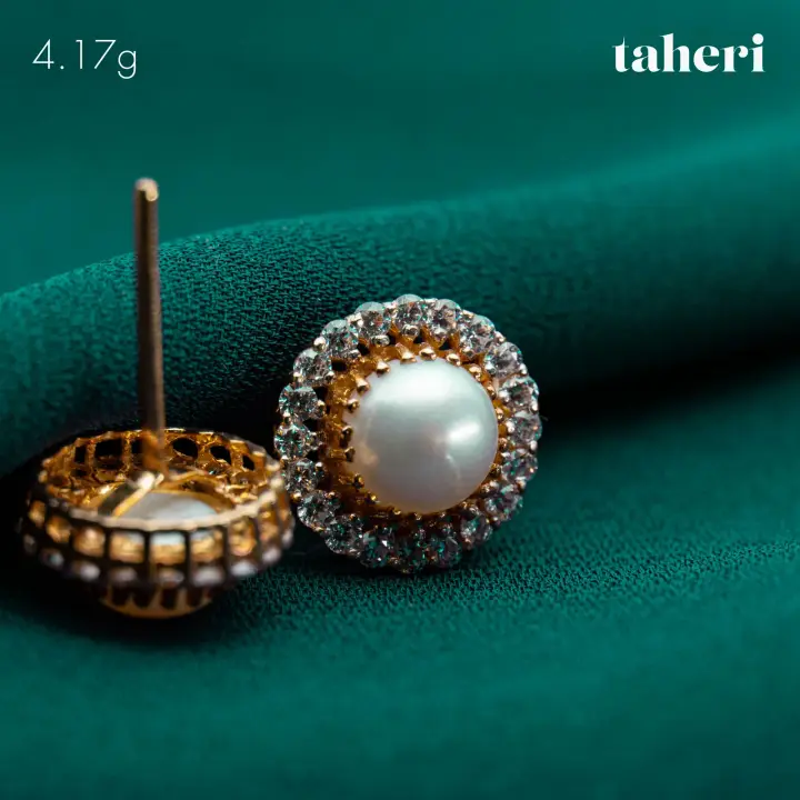 Yellow Gold Top with Pearl design 140 by TAHERI