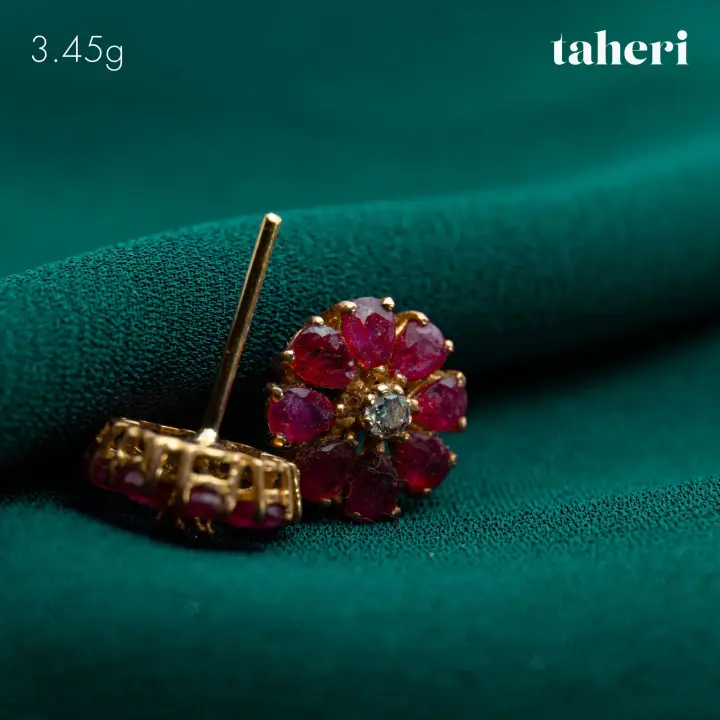 Yellow Gold Top with Ruby design 141 by TAHERI