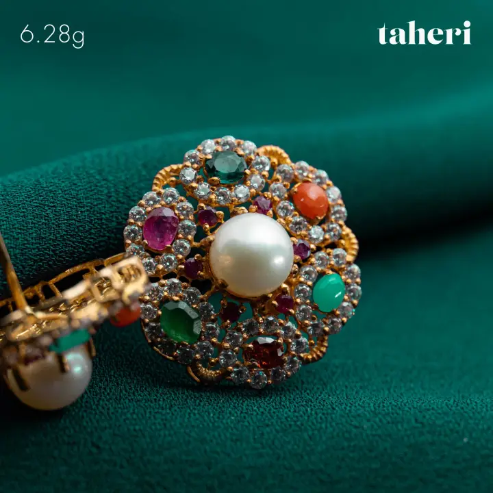 Yellow Gold Top with Pearl design 142 by TAHERI