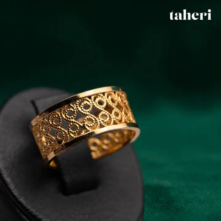21k Yellow Gold Band design 25 by TAHERI