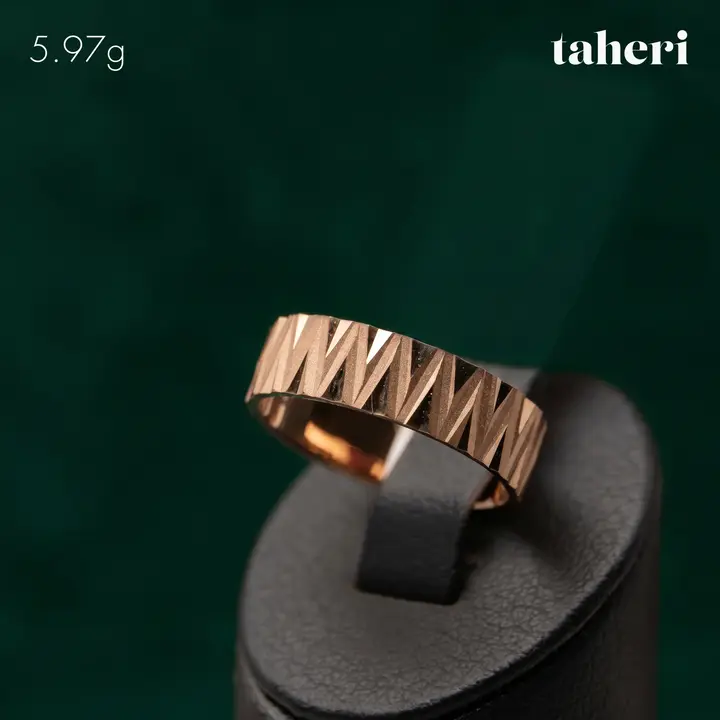 21k Rose Gold Band design 35 by TAHERI