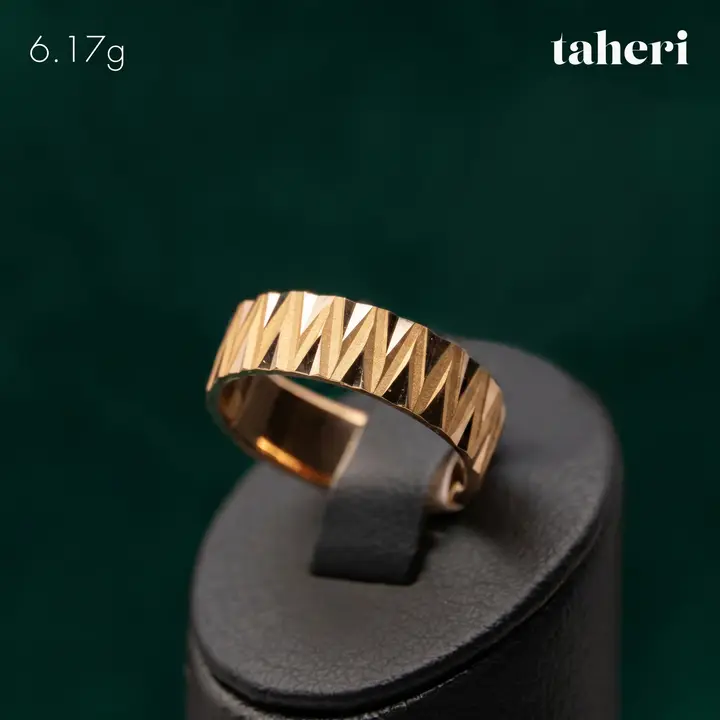 21k Yellow Gold Band design 43 by TAHERI