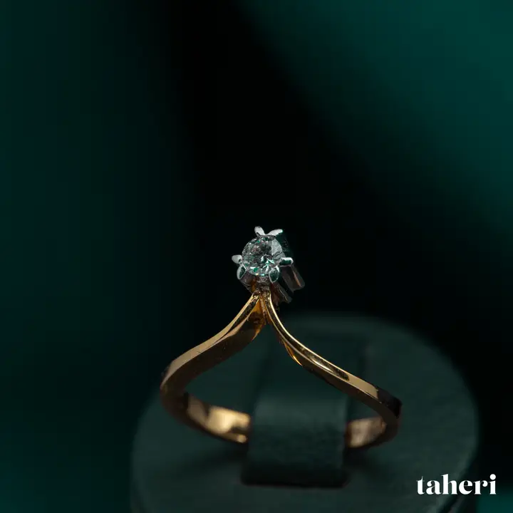 18k Two-Tone Gold Diamond Ring design 25 by TAHERI