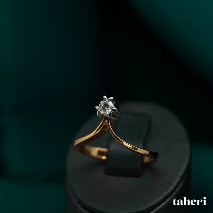 18k Two-Tone Gold Diamond Ring design 26 by TAHERI