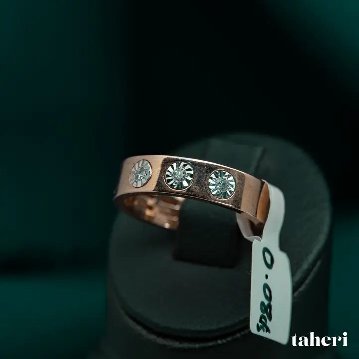 18k Rose Gold Diamond Ring design 27 by TAHERI
