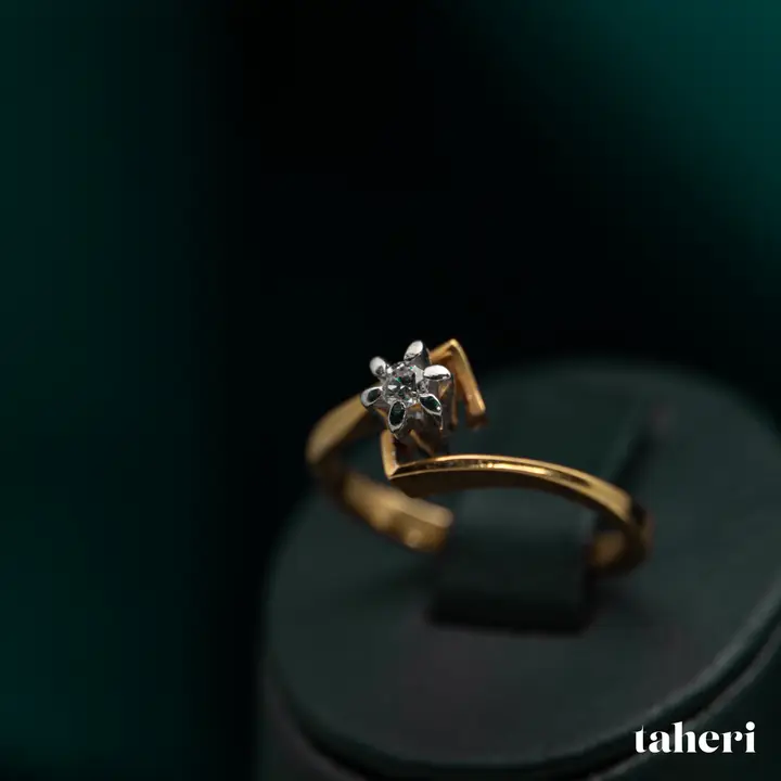 18k Two-Tone Gold Diamond Ring design 33 by TAHERI