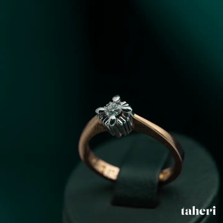 18k Two-Tone Gold Diamond Ring design 36 by TAHERI