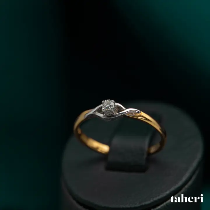 18k Two-Tone Gold Diamond Ring design 37 by TAHERI