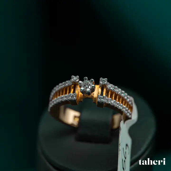18k Two-Tone Gold Diamond Ring design 40 by TAHERI