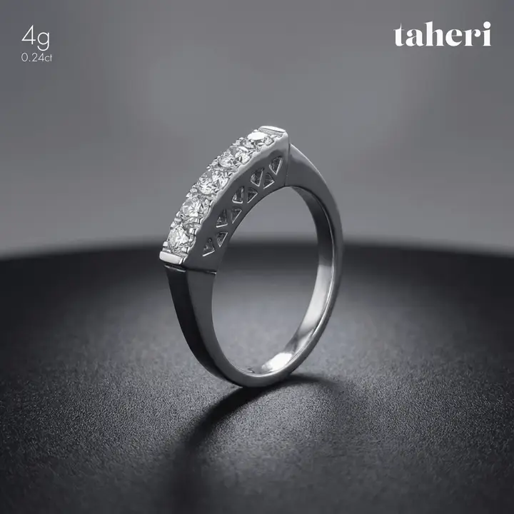White Gold Diamond Ring design 121 by TAHERI